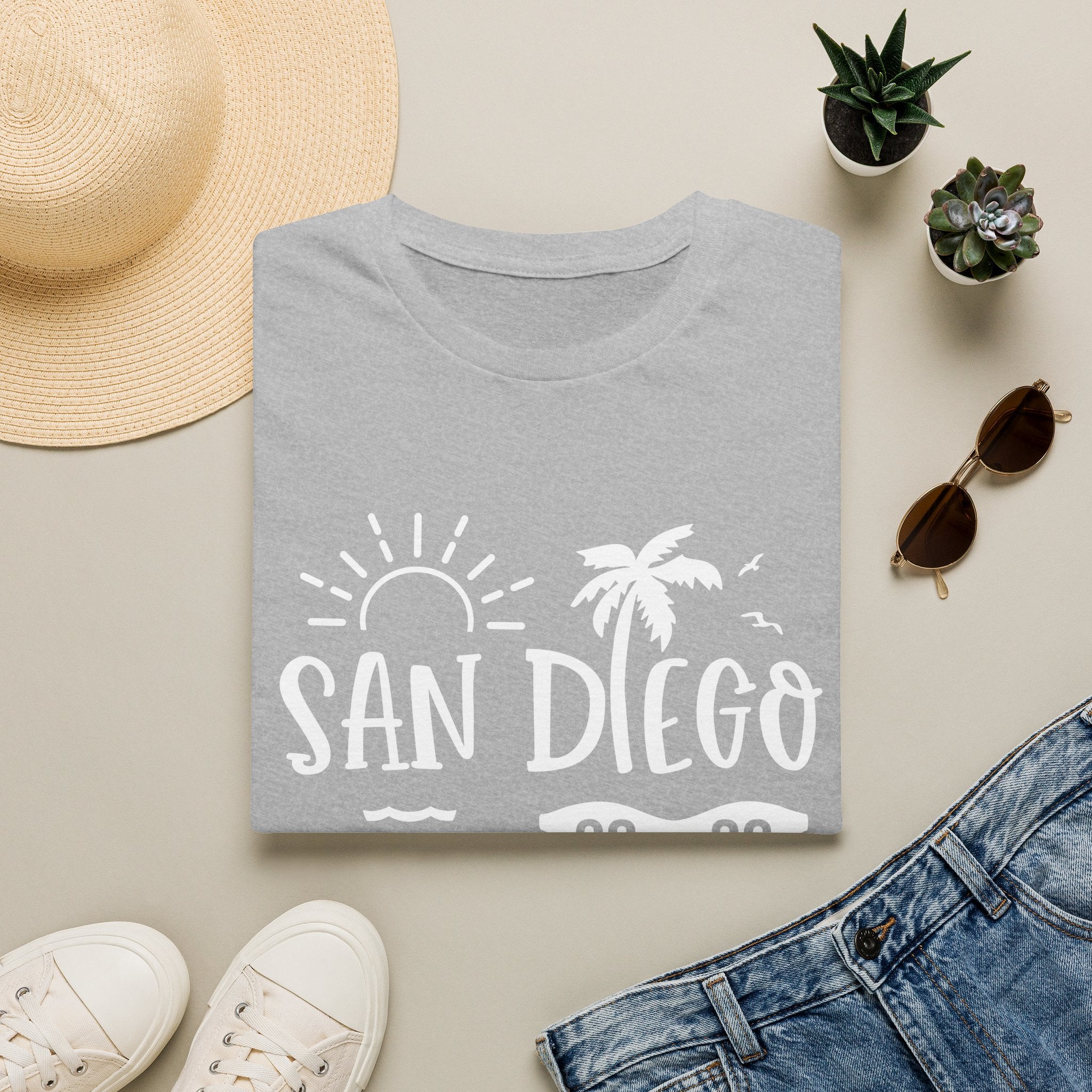 San Diego Palm Tree Beach T-Shirt