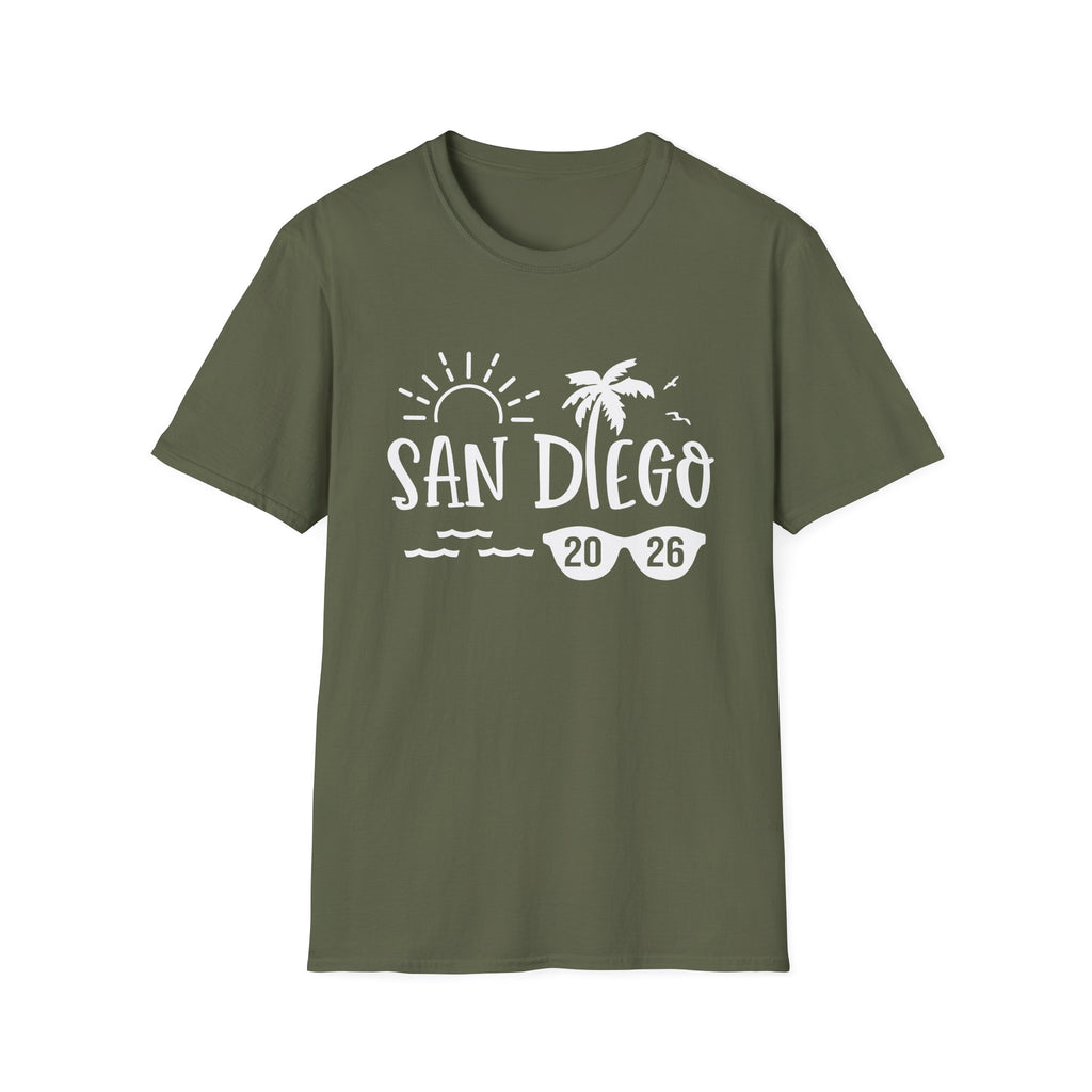 San Diego Palm Tree Beach T-Shirt