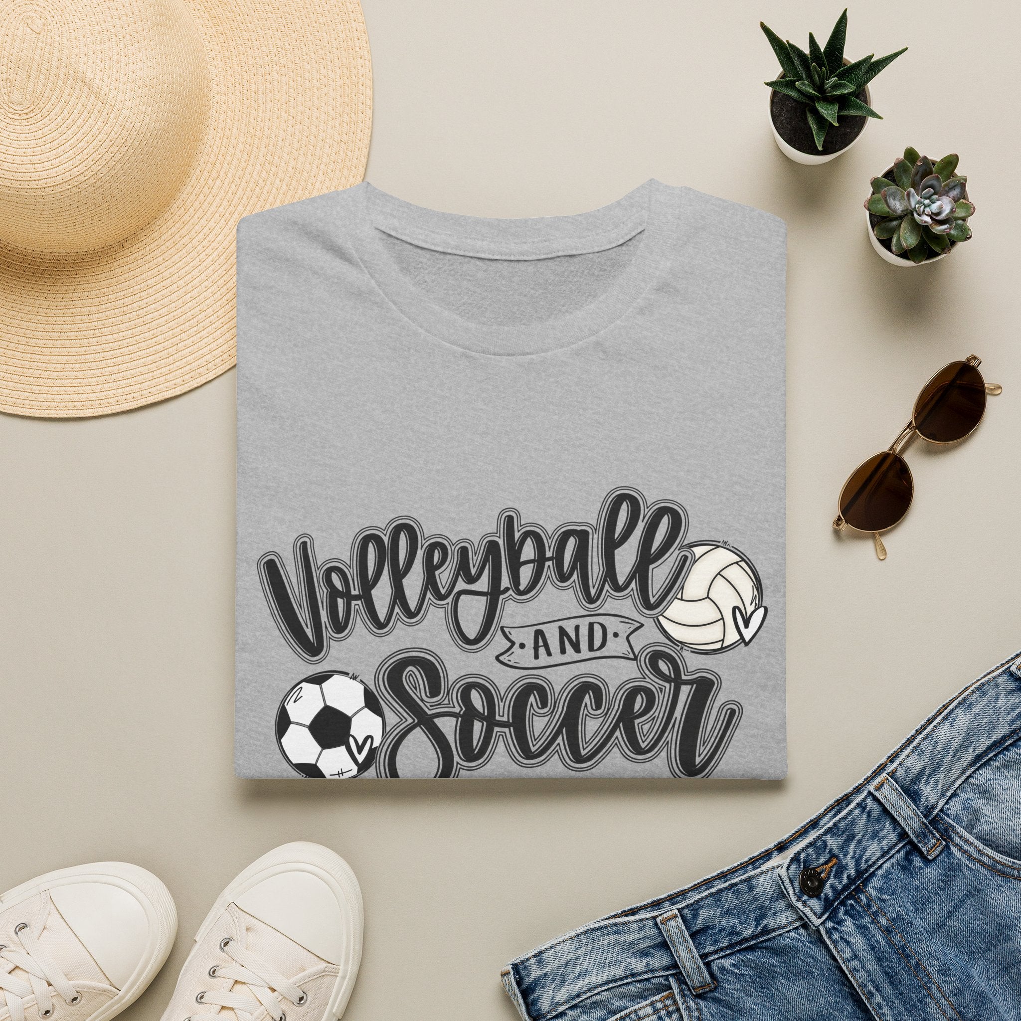 Volleyball and Soccer Mom T-Shirt | Sports Tee, Leopard Accent