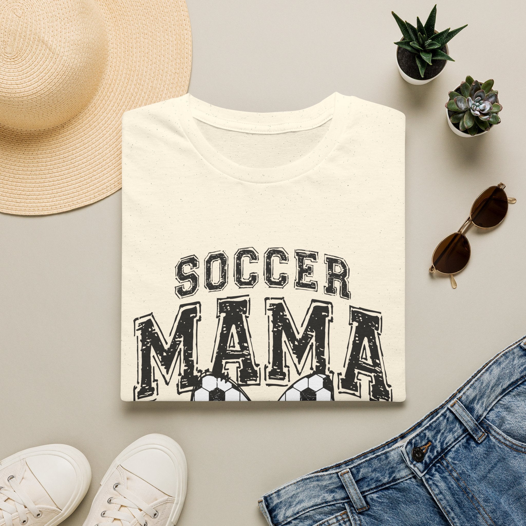 Sports Mom Tee, Soccer Ball Bow Design