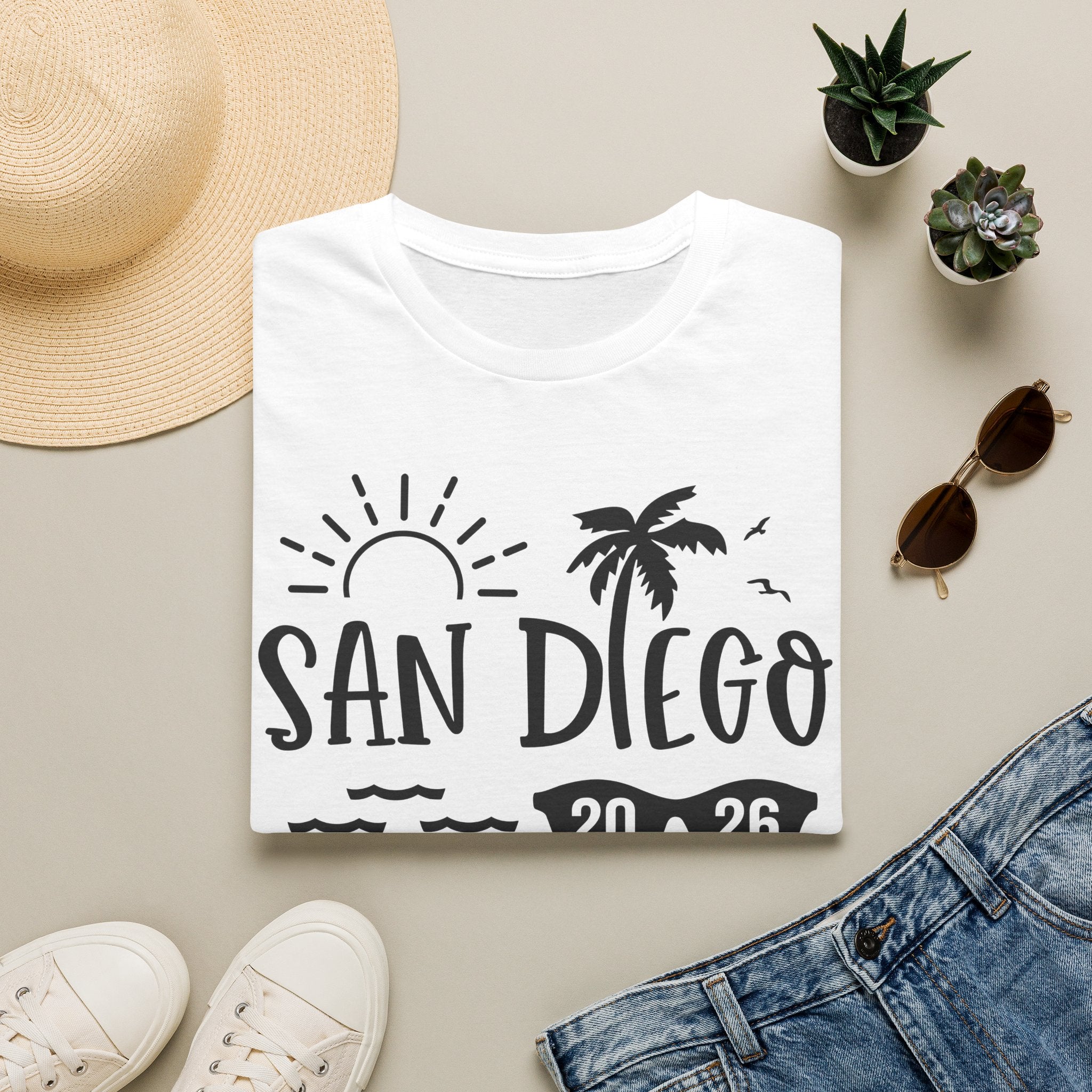 San Diego Palm Tree Sun T-Shirt