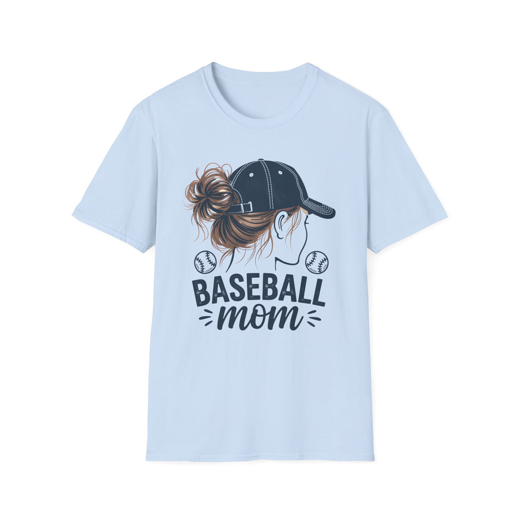 Baseball Mom Messy Bun T-Shirt