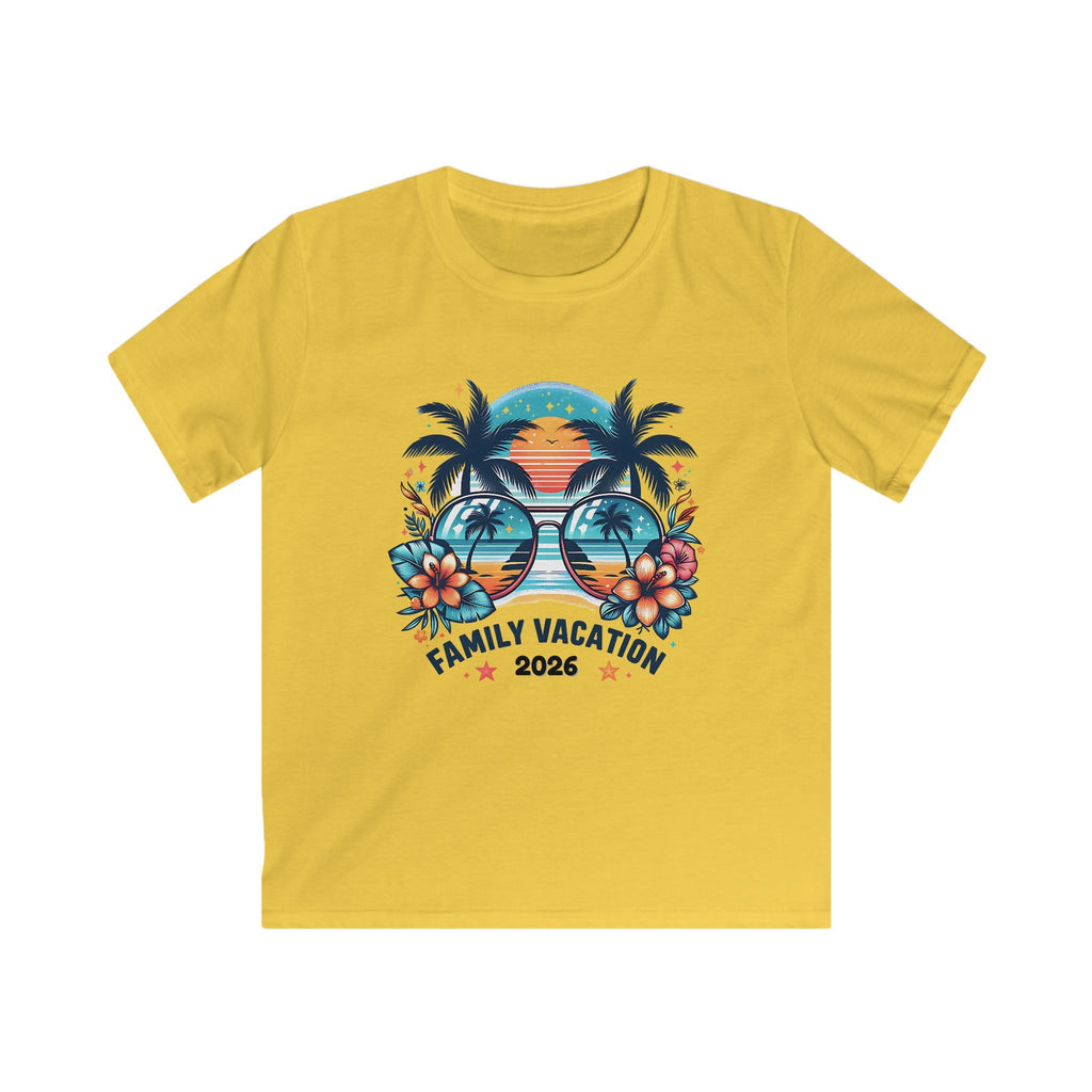 Kids T-Shirt - Family Vacation 2026 Tropical Sunset