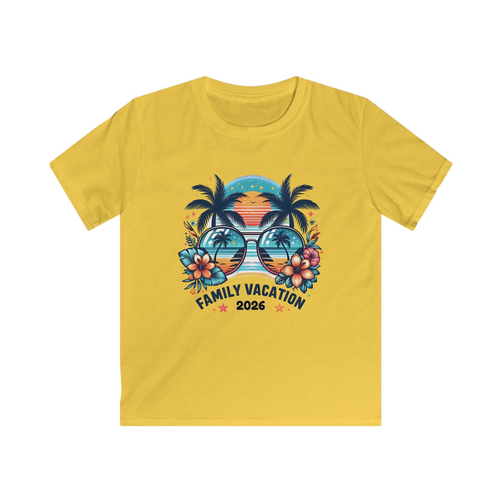 Kids T-Shirt - Family Vacation 2026 Tropical Sunset