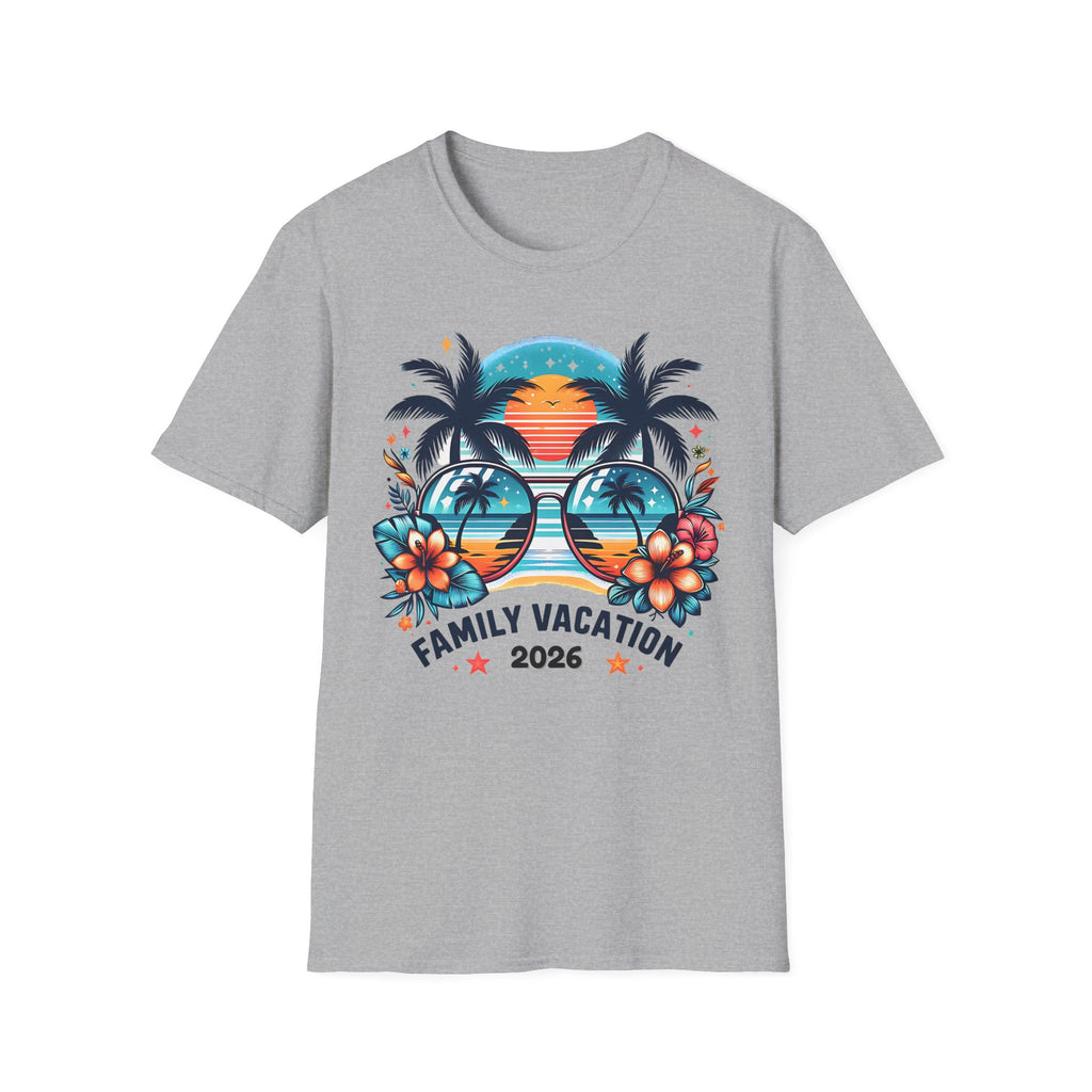 Tropical Sunset Family Vacation 2026 T-Shirt