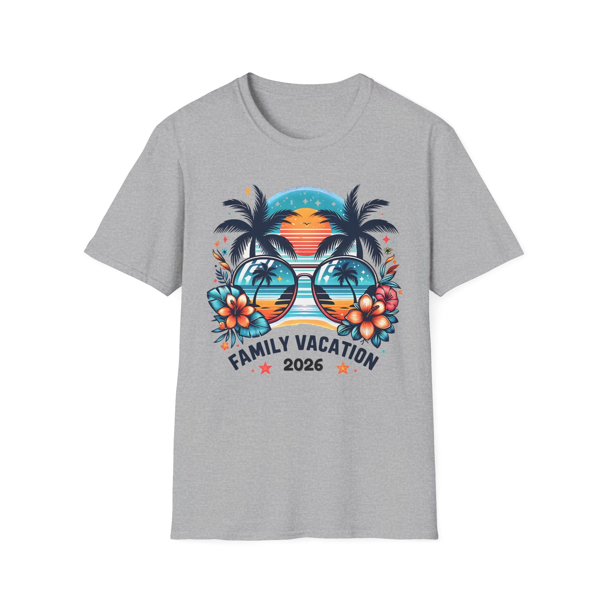 Tropical Sunset Family Vacation 2026 T-Shirt