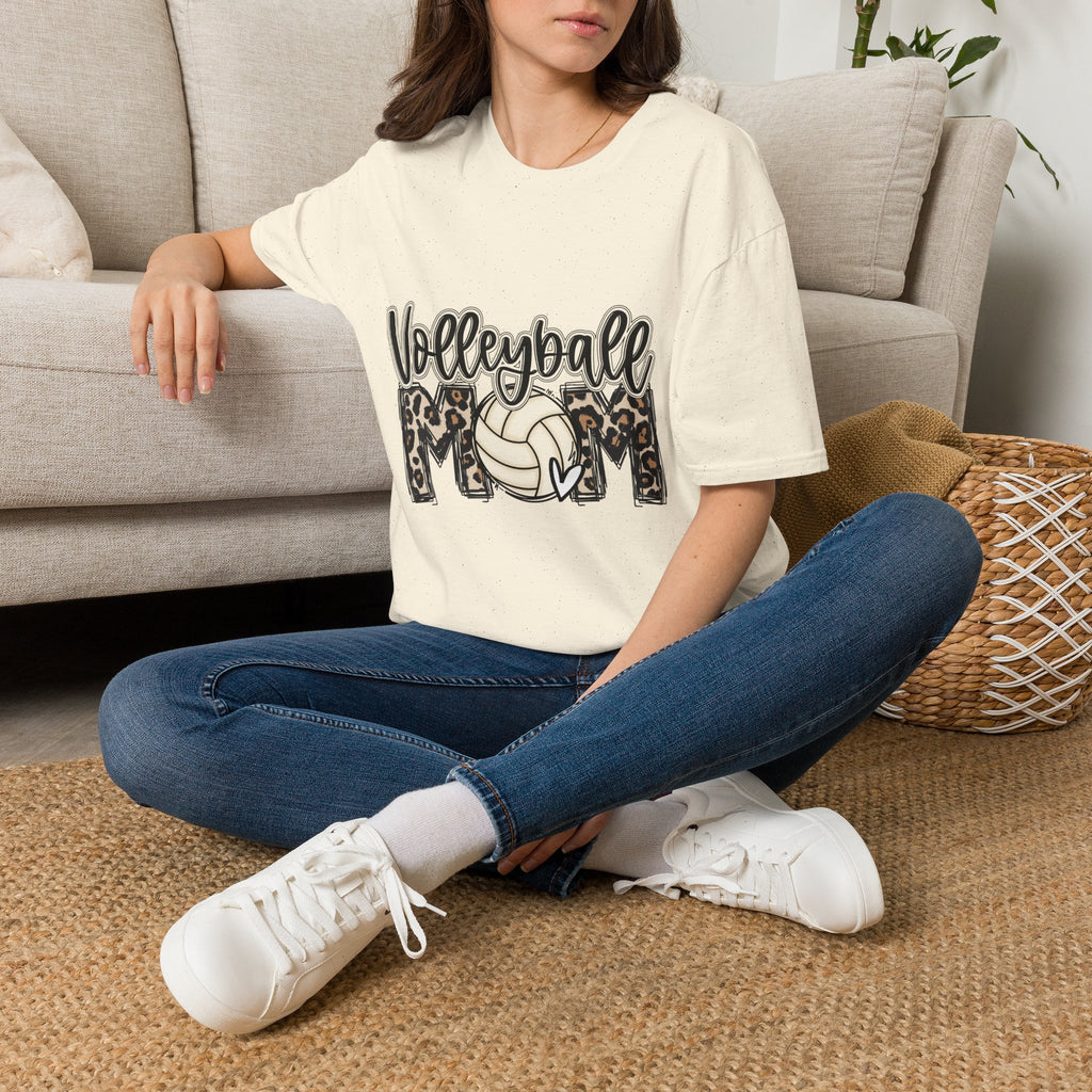 Leopard Print Volleyball Mom T-Shirt