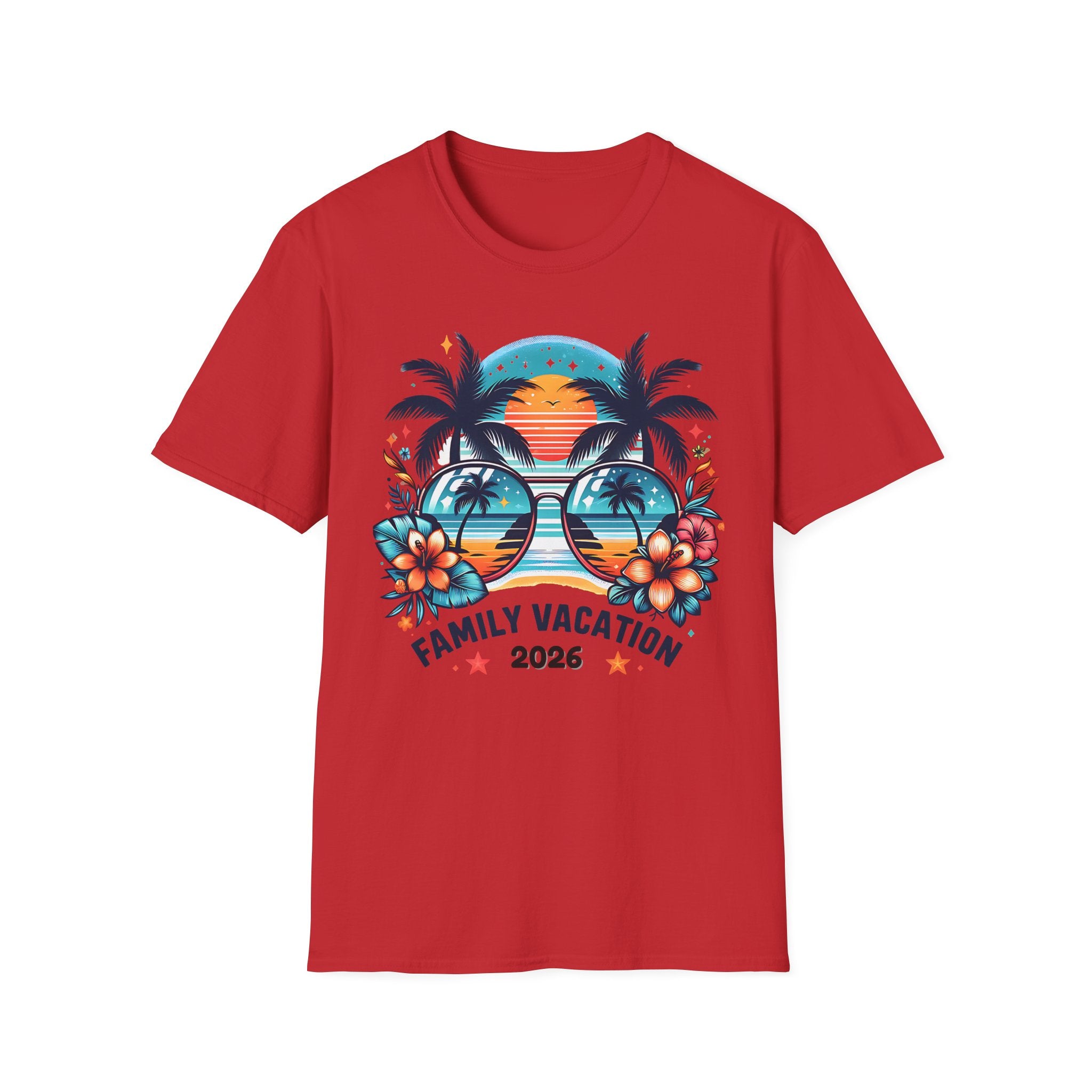 Tropical Sunset Family Vacation 2026 T-Shirt