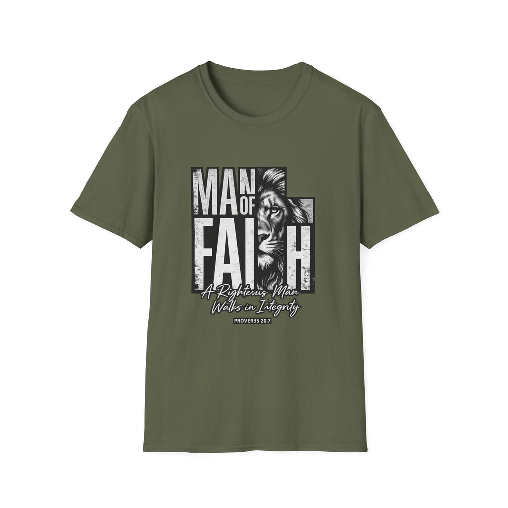 Man of Faith lion graphic T-Shirt