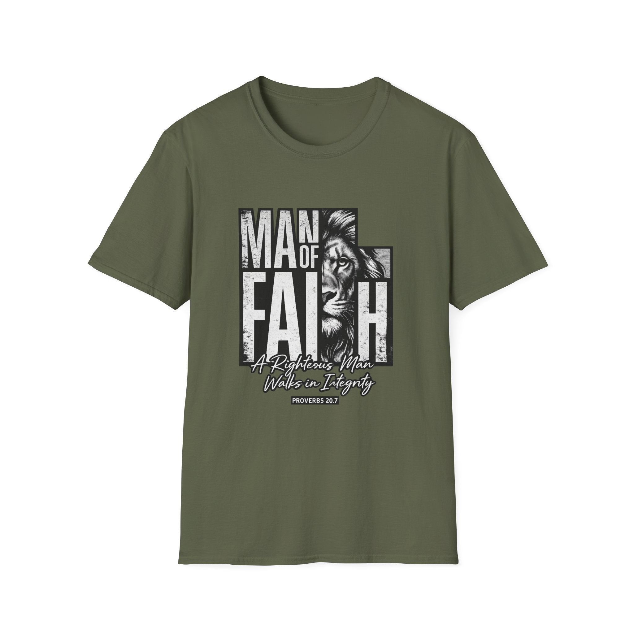 Man of Faith lion graphic T-Shirt