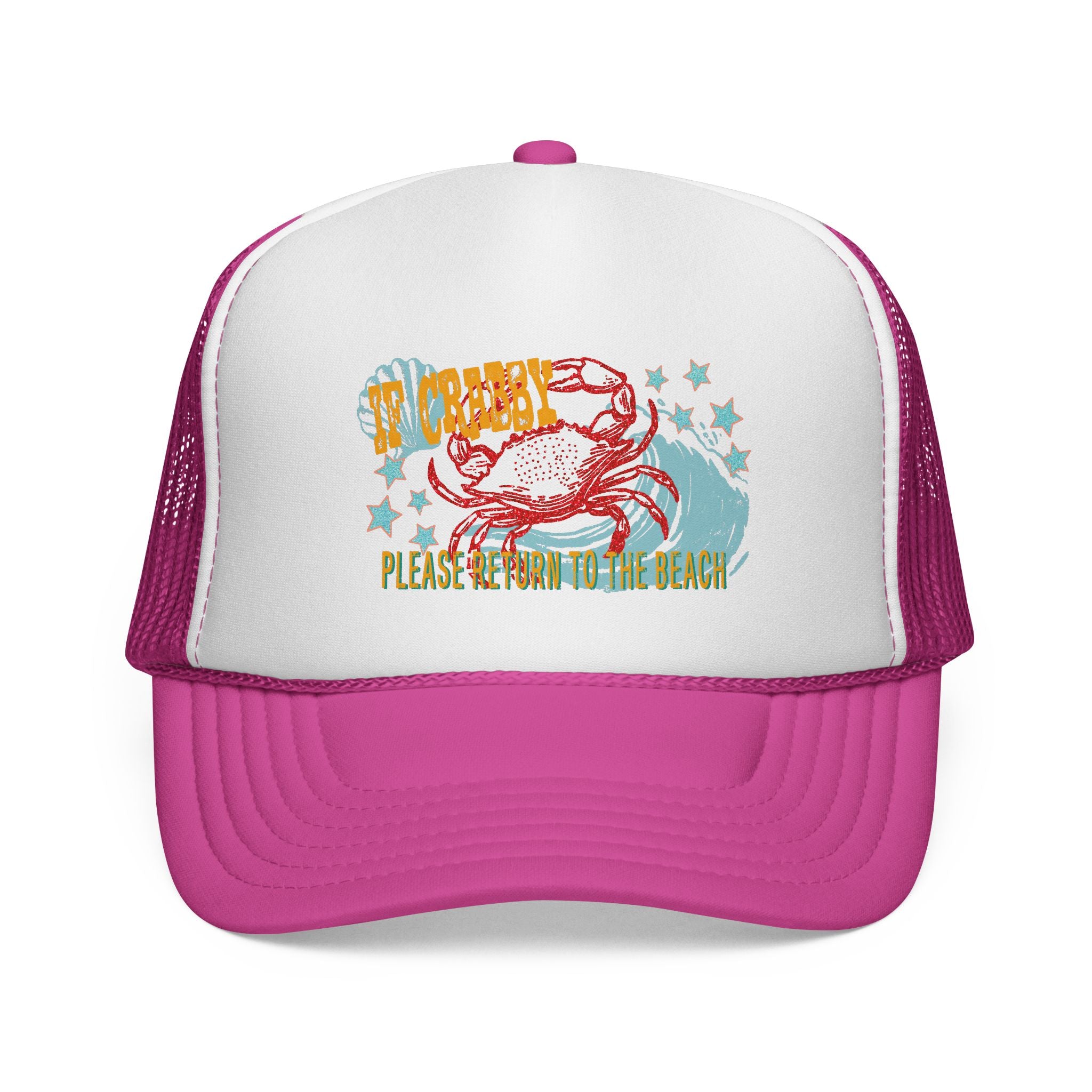 If Crabby Please Return to Beach Trucker Mesh Hat