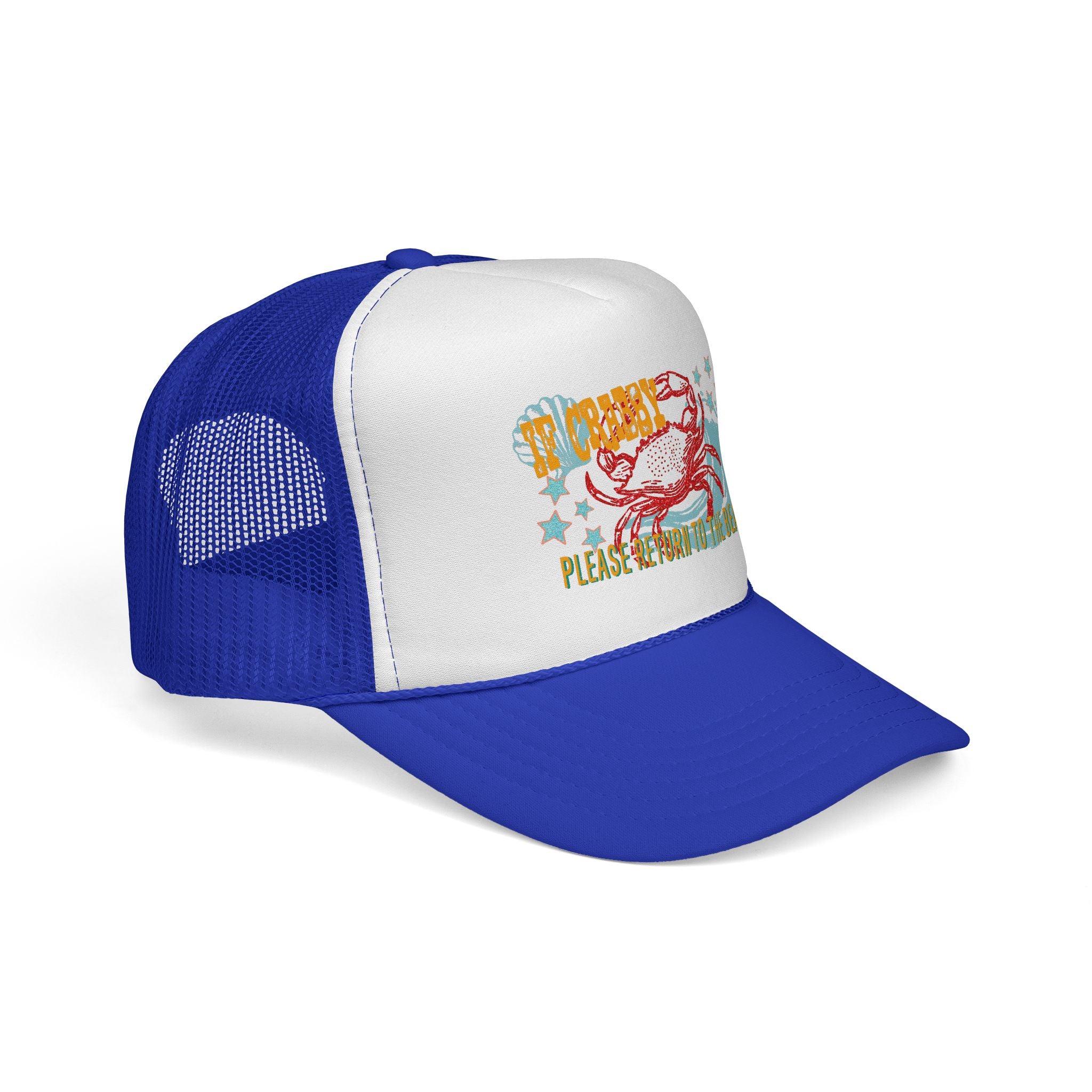 If Crabby Please Return to Beach Trucker Mesh Hat