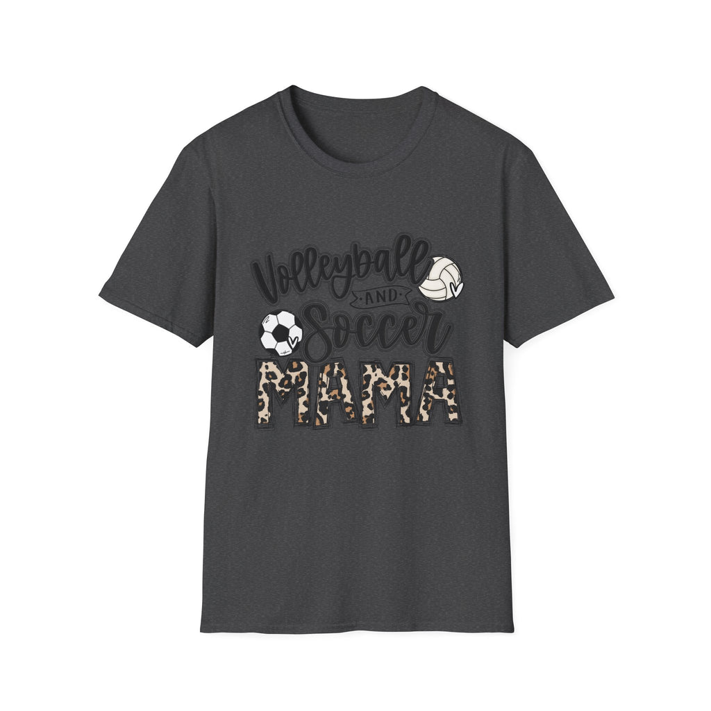 Volleyball and Soccer Mom T-Shirt | Sports Tee, Leopard Accent