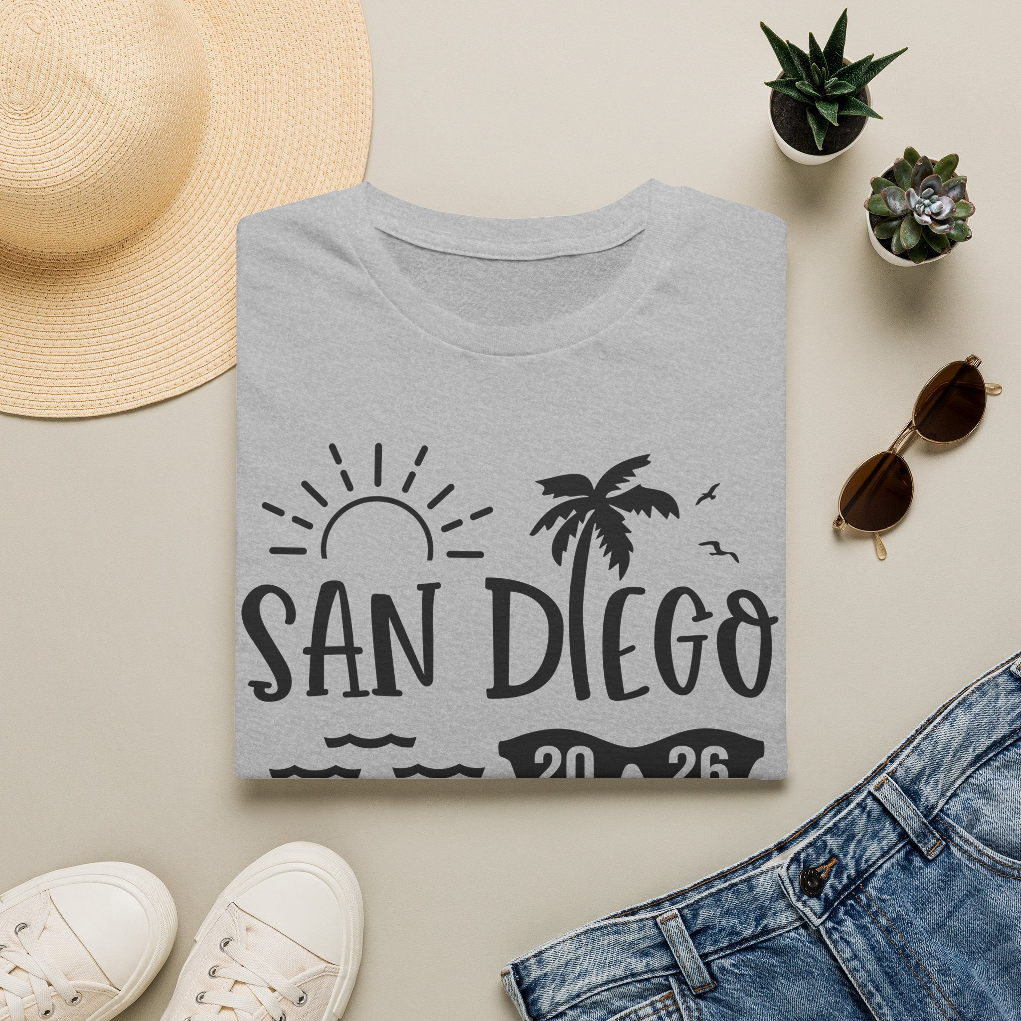 San Diego Palm Tree Sun T-Shirt